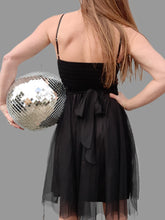 Charger l'image dans la galerie, Robe bustier "Seconde" Charlotte - En tulle noir et dentelle. Taille S, 36, 38. Made in Italy