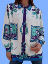 Charger l'image dans la galerie, Chemisier vintage Violette - Imprimé floral. Taille XXL, 44, 46. Weinberg Paris