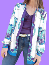 Charger l'image dans la galerie, Chemisier vintage Violette - Imprimé floral. Taille XXL, 44, 46. Weinberg Paris