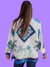 Charger l'image dans la galerie, Chemisier vintage Violette - Imprimé floral. Taille XXL, 44, 46. Weinberg Paris