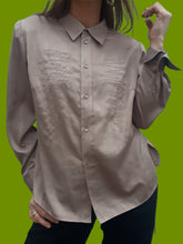 Charger l'image dans la galerie, Chemisier vintage Margot - Broderies zig-zag sable. Taille XL, 42, 44. Prunelle