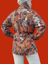 Charger l'image dans la galerie, Chemisier vintage Virginie - Plumetis automnal satiné. Taille XL, 42, 44