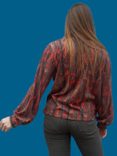 Charger l'image dans la galerie, Chemisier vintage Aurore - Imprimé Foulard. Taille M, 38, 40. Angora.