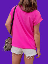 Charger l'image dans la galerie, Haut vintage Nina - Perles, sequins en soie rose. Taille M, 38, 40.