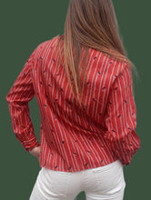 Charger l'image dans la galerie, Chemisier vintage Lily - Imprimés cordages. Taille S, 36, 38