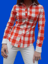Charger l'image dans la galerie, Chemisier "Seconde" Prisca - A carreaux rouges et blancs. Taille XS, 34, 36