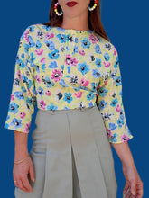 Charger l'image dans la galerie, Blouse vintage Valentine - Fleurie. Taille L, 40, 42. Made in France