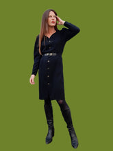 Charger l'image dans la galerie, Robe vintage Leïla - Col plissé, toute boutonnée. Taille M, 38, 40. Promod. Made in France