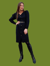 Charger l'image dans la galerie, Robe vintage Leïla - Col plissé, toute boutonnée. Taille M, 38, 40. Promod. Made in France