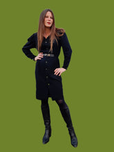 Charger l'image dans la galerie, Robe vintage Leïla - Col plissé, toute boutonnée. Taille M, 38, 40. Promod. Made in France