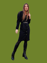 Charger l'image dans la galerie, Robe vintage Leïla - Col plissé, toute boutonnée. Taille M, 38, 40. Promod. Made in France