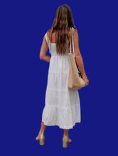 Charger l'image dans la galerie, Robe vintage Amber - Broderie Anglaise blanche. Taille S, 36, 38. Made in France.