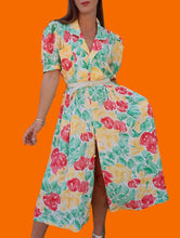 Charger l'image dans la galerie, Robe vintage Amélia - Toute boutonnée sur l'avant. Taille L, 40, 42. Thérèse Baumaire. Made in France