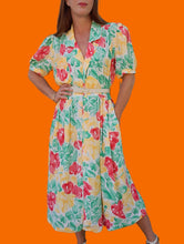 Charger l'image dans la galerie, Robe vintage Amélia - Toute boutonnée sur l'avant. Taille L, 40, 42. Thérèse Baumaire. Made in France