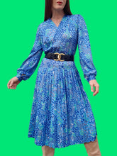 Charger l'image dans la galerie, Robe vintage Louisa - Plissée cœur-croisé à pois. Taille M, 38, 40. Huguet. Made in France