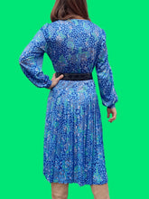 Charger l'image dans la galerie, Robe vintage Louisa - Plissée cœur-croisé à pois. Taille M, 38, 40. Huguet. Made in France