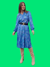 Charger l'image dans la galerie, Robe vintage Louisa - Plissée cœur-croisé à pois. Taille M, 38, 40. Huguet. Made in France