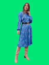 Charger l'image dans la galerie, Robe vintage Louisa - Plissée cœur-croisé à pois. Taille M, 38, 40. Huguet. Made in France