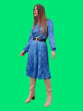 Charger l'image dans la galerie, Robe vintage Louisa - Plissée cœur-croisé à pois. Taille M, 38, 40. Huguet. Made in France