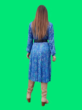 Charger l'image dans la galerie, Robe vintage Louisa - Plissée cœur-croisé à pois. Taille M, 38, 40. Huguet. Made in France