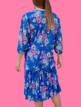 Charger l'image dans la galerie, Robe vintage Shanna - Voile fleuri à effet de superposition. Taille M, 38, 40. Création Doucel. Made in France