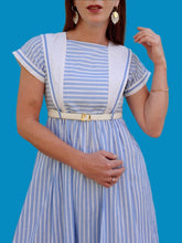 Charger l'image dans la galerie, Robe vintage Philomène - Marinière. Taille S, 36, 38