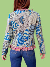 Charger l'image dans la galerie, Gilet "Seconde" Marie - Pure laine fleuri et volants. Taille M, 38, 40. Missoni.