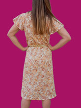 Charger l'image dans la galerie, Robe vintage Grâce - Manches papillon. Fleurie. Taille S, 36, 38. Made in France.