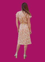 Charger l'image dans la galerie, Robe vintage Grâce - Manches papillon. Fleurie. Taille S, 36, 38. Made in France.
