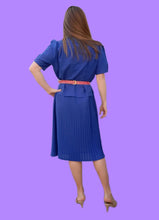 Charger l'image dans la galerie, Robe vintage Luna - Plissé soleil et col Lavallière. Taille XL, 42, 44