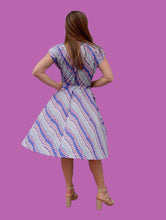 Charger l'image dans la galerie, Robe vintage Gwenolla - Imprimé graphique. Taille M, 38, 40. Made in France