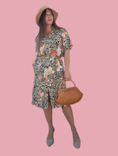 Charger l'image dans la galerie, Robe vintage Astrid - Robe chemise imprimé Jungle. Taille L, 40, 42