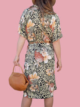 Charger l'image dans la galerie, Robe vintage Astrid - Robe chemise imprimé Jungle. Taille L, 40, 42