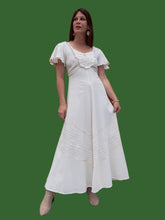 Charger l'image dans la galerie, Robe vintage Ella - Romantique, blanche. Taille XS, 34, 36