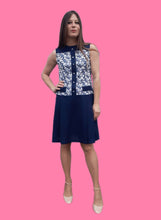 Charger l'image dans la galerie, Robe vintage Armande - Bleu marine à pois. Taille S, 36, 38