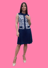 Charger l'image dans la galerie, Robe vintage Armande - Bleu marine à pois. Taille S, 36, 38
