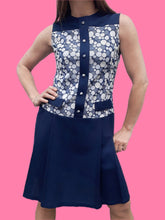 Charger l'image dans la galerie, Robe vintage Armande - Bleu marine à pois. Taille S, 36, 38