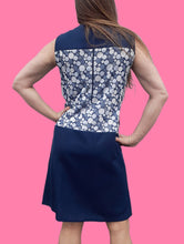 Charger l'image dans la galerie, Robe vintage Armande - Bleu marine à pois. Taille S, 36, 38