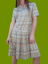 Charger l'image dans la galerie, Robe vintage Claude. Imprimé scandinave. Taille M, 38, 40