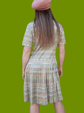 Charger l'image dans la galerie, Robe vintage Claude. Imprimé scandinave. Taille M, 38, 40