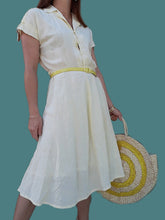 Charger l'image dans la galerie, Robe vintage Léna - Col brodé. Taille M, 38, 40. Fabriqué en France