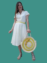 Charger l'image dans la galerie, Robe vintage Léna - Col brodé. Taille M, 38, 40. Fabriqué en France