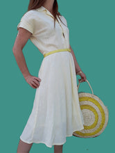 Charger l'image dans la galerie, Robe vintage Léna - Col brodé. Taille M, 38, 40. Fabriqué en France