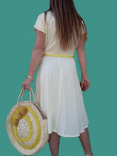 Charger l'image dans la galerie, Robe vintage Léna - Col brodé. Taille M, 38, 40. Fabriqué en France