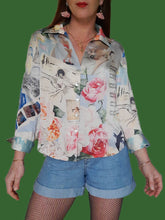 Charger l'image dans la galerie, Chemisier "Seconde" Anissa - Pure soie pastel romantique. Taille M, 38, 40. Gérard Darel. Made in France