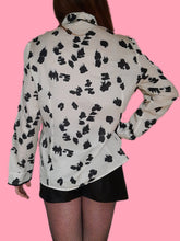 Charger l'image dans la galerie, Chemisier vintage Jésabelle - Coton et soie, imprimé moucheté. Taille L, 40, 42. Cacharel. Made in Bulgaria