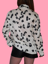 Charger l'image dans la galerie, Chemisier vintage Jésabelle - Coton et soie, imprimé moucheté. Taille L, 40, 42. Cacharel. Made in Bulgaria