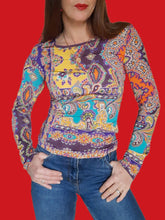 Charger l'image dans la galerie, Haut "Seconde" Mila - Multicolore. Taille S, 36, 38. Christian Lacroix Bazar. Made in France.