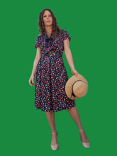 Charger l'image dans la galerie, Robe vintage Marcelle - A pois. Taille M, 38, 40