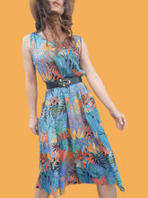 Charger l'image dans la galerie, Robe vintage Adélie - Imprimé Tropical. Taille M, 38, 40